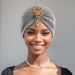 Spring New Forehead Tassel Pendant High End Retro Solid Color Fashion Temperament Turban Hat Ethnic_viptrois.com
