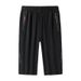 Men's Clothing New Style Ice Silk Quick Drying Cropped Pants Trendy Summer Sports Shorts Ice Silk Cropped Pants_viptrois.com
