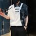 New Chinese-style Shirt Men's Short-sleeved Trendy Brand Casual Summer Color-blocking Half-sleeved Shirt_viptrois.com