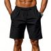New Cotton And Linen Casual Sports Five-pair Pants For Men, Loose-fitting, Breathable, Quick-drying, Large Size, Beach Shorts_viptrois.com