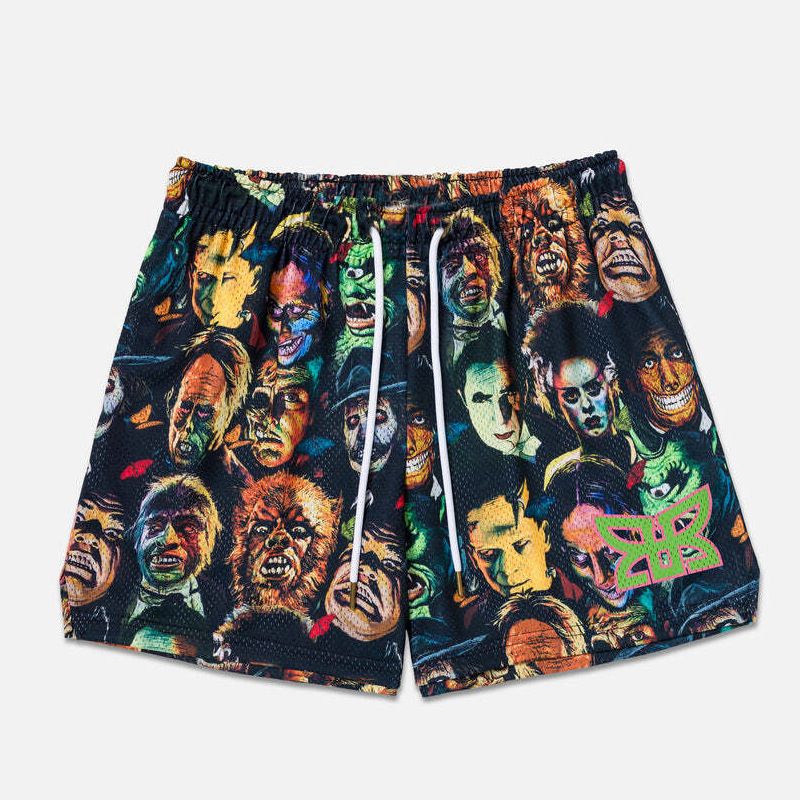 Men's Clothing American Shorts Casual Shorts Men's Fitness Muscle Training Running Shorts Mesh Sports European And American Trendy Shorts_viptrois.com