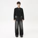 Men's Clothing | 2024 Summer New Arrivals High Street Retro Whisker Washed Black and Gray Jeans_viptrois.com
