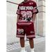 Men's Clothing 3D Street Hip Hop Summer Style Loose Two Piece Set Full Body Casual Sporty Letter Monogram For Formal & Casual_viptrois.com