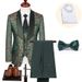 Men's Clothing New Men's Suit Three Piece Suit Korean Style Trendy Fashion Color Matching Printed Suit Dress_viptrois.com