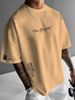 2025 American Fashion Brand Men's New Fashionable Letter Printed Short Sleeved T-shirt Casual Top_viptrois.com