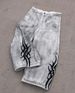 Y2K Washed Denim Jeans - Retro Wide Leg Streetwear Pants For Men & Women, Hip Hop Baggy Trousers With Distressed Details_viptrois.com