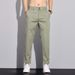 Men's Clothing Summer Nine Points Casual Pants Men's Fashion New Elastic Straight Boys' Trousers Slim Fit Pants Men_viptrois.com
