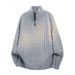 Turtleneck Men Autumn Winter Solid Color Pullover Men's Casual Knitted Sweater Youth Long Sleeve Warm Hoodie_viptrois.com