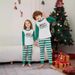 Christmas Santa hat bell letter Christmas family suit printed home dress pajamas_viptrois.com