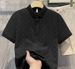 Versatile Jacquard Polo Shirt for Men Short Sleeve T-Shirt Ultra Thin Summer Fashionable Handsome Solid Color Trendy Casual Top_viptrois.com