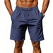 New Cotton And Linen Casual Sports Five-pair Pants For Men, Loose-fitting, Breathable, Quick-drying, Large Size, Beach Shorts_viptrois.com