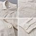 Men's Clothing Spring And Summer Linen Long Sleeved Shirt For Men Business Casual Versatile Cotton And Linen Shirt Literary Men's Linen Top_viptrois.com