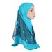 Malay embroidered headscarf crystal linen mesh patchwork hat H012_viptrois.com
