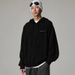 Stylish Poker Print Hoodie For Men - Loose Fit Casual Pullover With Vintage Design, Long Sleeve Streetwear For Teens & Youth (Black/White, M-3XL)_viptrois.com