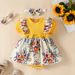 Baby clothing baby girl short sleeve triangle bodysuit+skirt Baby Lace Sweet Summer Triangle Bodysuit Flower Dress + Hoodie_viptrois.com
