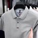 Cotton Short Sleeved T-sh For Men In Summer 2025, New Style With A Thin Collar, Breathable, Solid Color Men's Polo_viptrois.com
