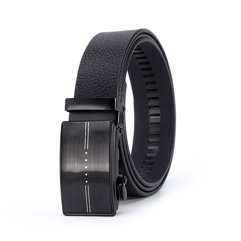 Men's Automatic Buckle Belt TPU Rubber Belt Body Business Casual Scratch Resistant Wear Resistant Belt_viptrois.com