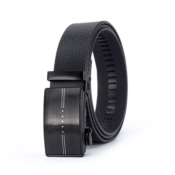 Men's Automatic Buckle Belt TPU Rubber Belt Body Business Casual Scratch Resistant Wear Resistant Belt_viptrois.com