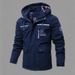 Men's Lightweight Windbreaker Jacket - Waterproof & Breathable Outdoor Coat With Hood, Multiple Pockets, Polyester Blend, Slim Fit For Spring/Autumn_viptrois.com