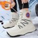 Men's Winter Snow Boots With Thick Sole - Fleece Lined Anti-Slip High-Top Warm Shoes For Cold Weather_viptrois.com