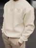 Spring And Autumn Men's Casual Loose Simple Fashion MILANO Letter Print Round Neck Long Sleeve Hoodie_viptrois.com