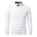 Unbeatable Quality 2024 Autumn And Winter New Men's Casual Floral Paisley Color Matching Lapel Long Sleeved Polo Shirt Men_viptrois.com