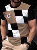 Men's Clothing Men's New Summer Ice Silk Short Sleeved T Shirt Versatile Trend Handsome Checkered Half Sleeved Breathable T Shirt Men's Short Sleeved_viptrois.com