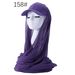New Style Solid Color Chiffon Scarf Women's Baseball Cap Brim Style Middle Eastern All Match Pullover Headscarf Hat_viptrois.com