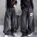 KA49 Black Stitching Jeans For Girls New Children's Miscellaneous European And American Jeans_viptrois.com
