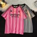 Men's Clothing Men's And Women's Short Sleeved T Shirts Striped Mesh Jersey Loose Quick Drying Tops_viptrois.com