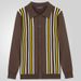 2025d Clothing Men's Spring Thin Knit Business Casual Long Sleeve Striped Polo Shirt SY0127_viptrois.com