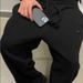Harajuku Loose Double Waisted Men's Sweatpants Y2K American Solid Color Letter Embroidery Casual Pants Hip Hop Drawstring Waist Jogger Male_viptrois.com