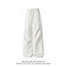 Heavyweight Casual Trousers Trendy Loose Fit Flowing White And Gray Floral Print Wide Leg Versatile Sweatpants for Couples Men's Clothing Bottoms_viptrois.com