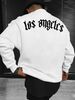 Autumn And Winter Men's Casual Loose And Simple Los Angeles Letter Printed Round Neck Long Sleeved Sportswear_viptrois.com