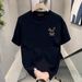 Trendy Brand Summer High-end Personalized Short Sleeved T-shirt For Men's Ruffled And Handsome Trend Printed Round Neck_viptrois.com