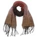 Unisex Women's shawl with floral gradient fringed scarf_viptrois.com