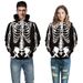 Loom Loom 2022 European And American Cross-Border New Skull 3D Diital Print Loose Pullover Hoodie Sweatshirt Men's_viptrois.com