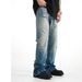 Men's Clothing American Style Gradient Washed Ripped Jeans Men's Retro Light Color Flared Hip Hop Casual Pants_viptrois.com