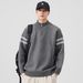 Retro Stand Collar Zip-Up Knit Sweater – Unisex Streetwear Pullover (M-3XL, Relaxed Fit, Vintage Aesthetic)_viptrois.com