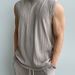 Men's Fitness Sleeveless Sports Summer Vest Mature Men High Elastic Quick-Dry Loose Breathable Two-Piece Set_viptrois.com