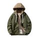 Corduroy Baseball Autumn And Winter Loose Fit With Thick Velvet Casual Collar Jacket, Men's Clothing_viptrois.com
