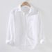 Men's Clothing Long Sleeved Linen Shirt Men's Loose Fashion Casual Cotton And Linen Shirt Jacket_viptrois.com