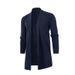 "Men's Mid-Length Knit Cardigan – Lightweight Loose-Fit Layering Jacket (Khaki, Grey, Navy, Burgundy, Black, M-3XL)"_viptrois.com