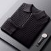 1 Autumn Winter Casual Men New Versatile Business Retro Turn-down Collar Sweater Solid Color Zipper Warm Long Sleeve_viptrois.com