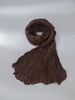 County Literature Brown Cotton Scarf For Women, Thin Artistic Linen Wrinkled Silk Scarf, Neck Tie, Long Strip,_viptrois.com