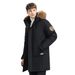 Men's Clothing cotton Jacket Winter Thickened Youth Mid Length Winter Coat Parka_viptrois.com
