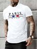 Men's Fashion Short-sleeved T-shirts Summer Slim-fit Pure Cotton Printed T-shirts Trendy Casual Versatile Tops_viptrois.com
