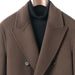 Men's Premium Wool Overcoat - British Style Double-Breasted Knee-Length Trench Coat (M-4XL, Black/Taupe)_viptrois.com