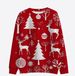 Christmas Crew-neck Hoodie With Fashionable 3D Printed Patterns Resembling Embroidery, A Relaxed And Casual Style Suitable For Both Men And Women._viptrois.com