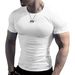 Men's Crew Neck Casual Muscle T-Shirt Short Sleeve Solid Gym T-Shirt Slim Fit Lightweight T-Shirts_viptrois.com